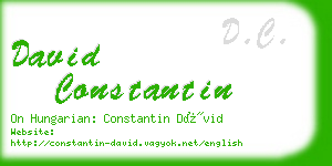 david constantin business card
